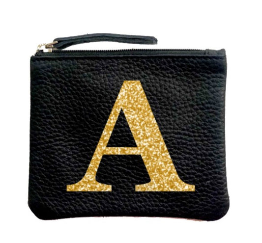 Alphabet Leather Coin Purse,Coin Holder,Cash Change Wallet,Key Holder,Money Pouch,Key Wallet Pouch,Leather Pouch Money Pouch - Stylish and Functional Wallet Accessory | Gift for Her & Him