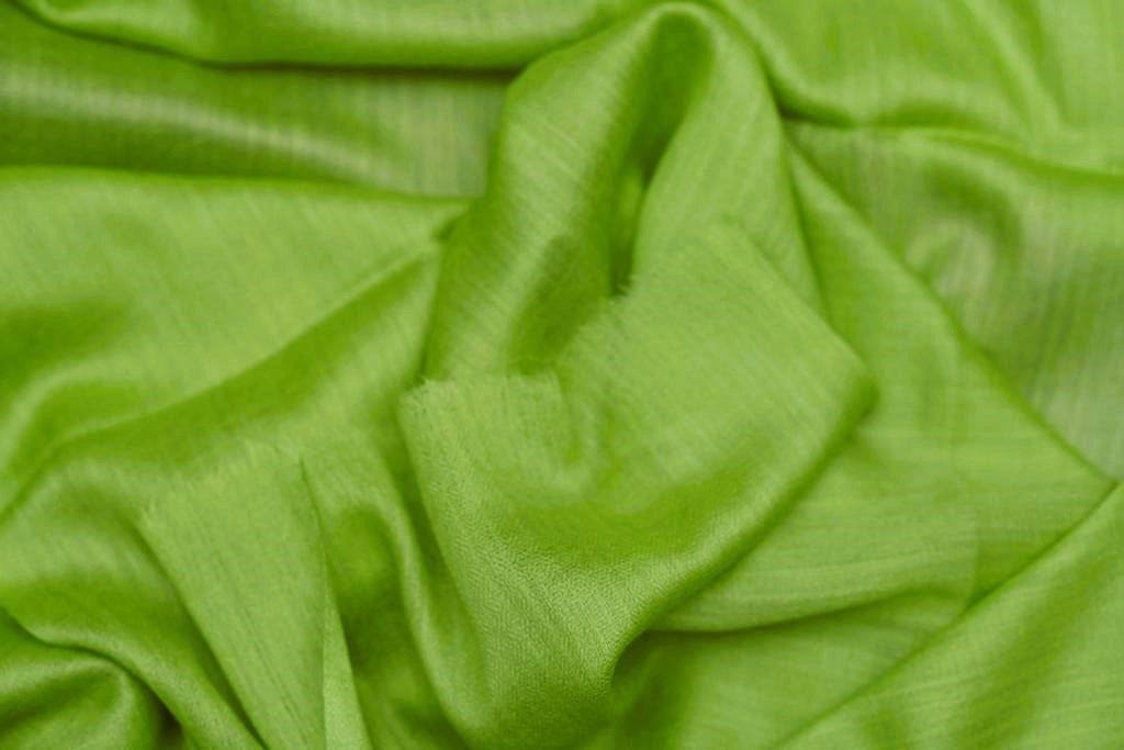 Apple Green Beautiful Hand Woven Solid Colour Soft Silk Wool Spring Scarf | Stole | Shawl | Wrap