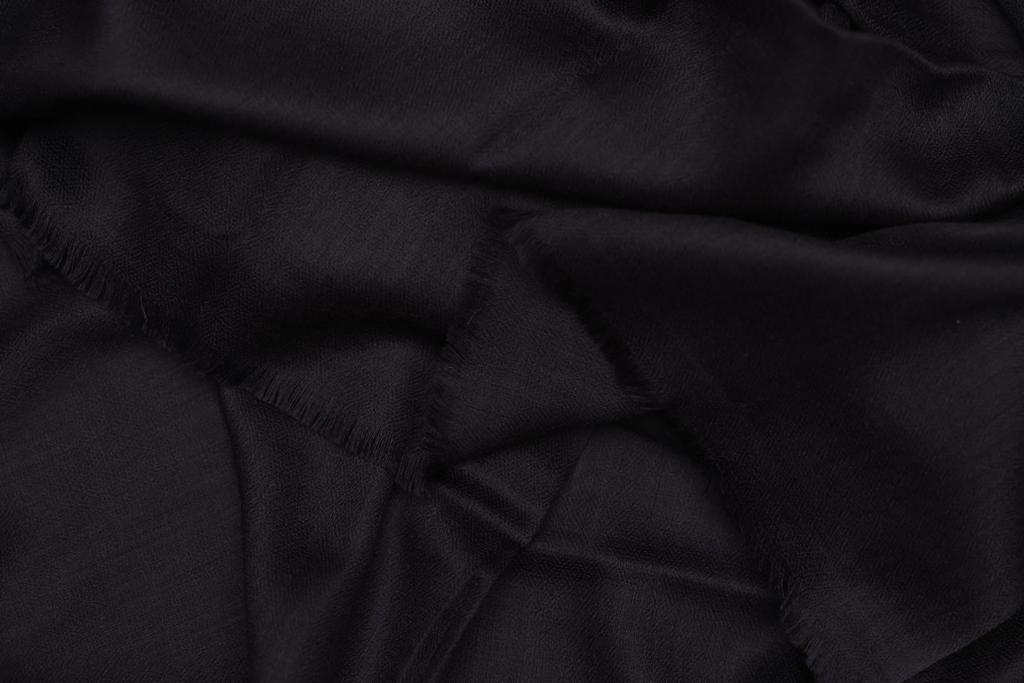 Black Beautiful Hand Woven Solid Colour Soft Silk Wool Scarf | Stole | Shawl | Wrap