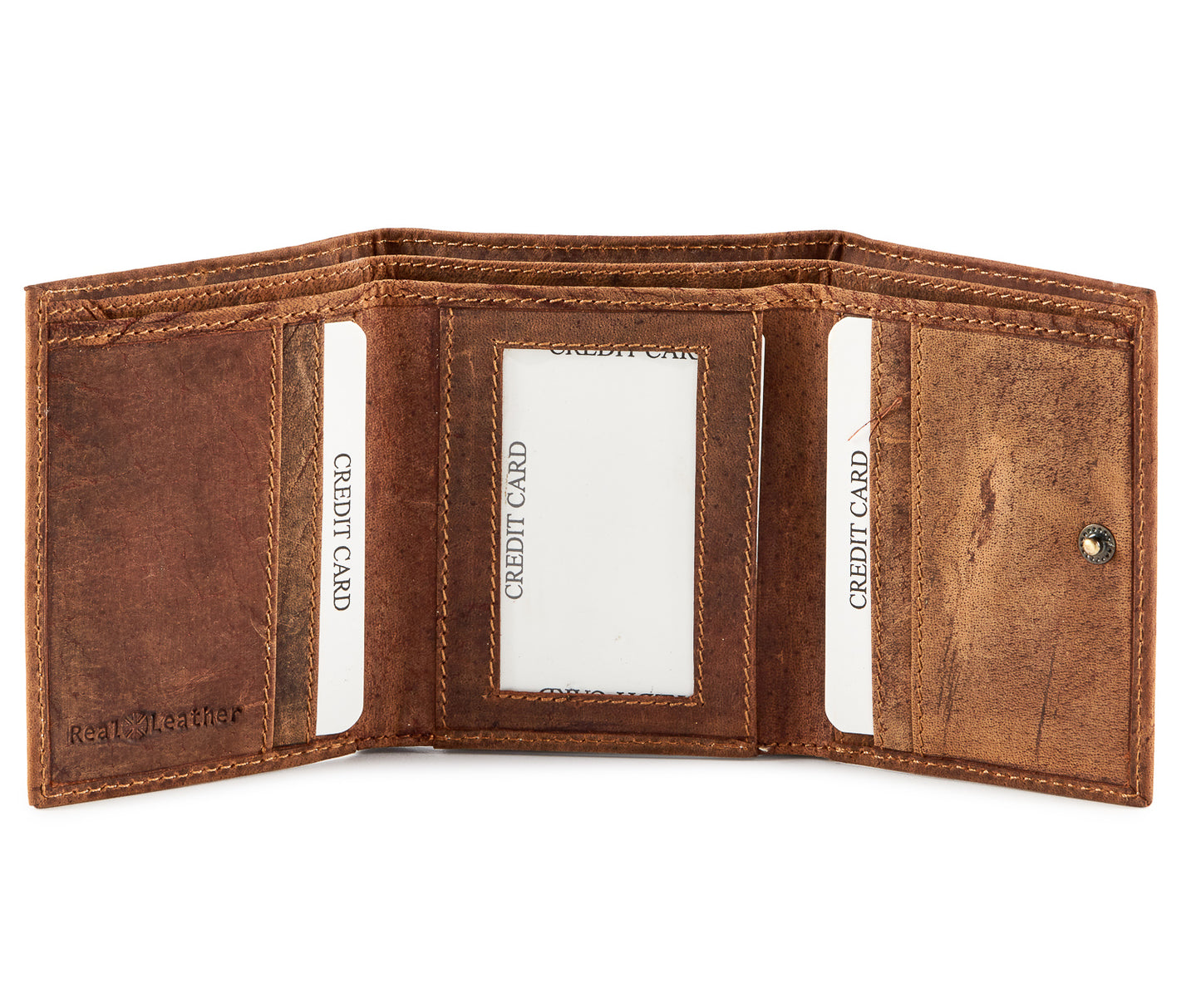 Paulo Distressed Leather Mens' Trifold Wallet #GW703
