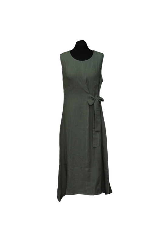 Linen One Size Tie Up Dress #TLC-D-1002