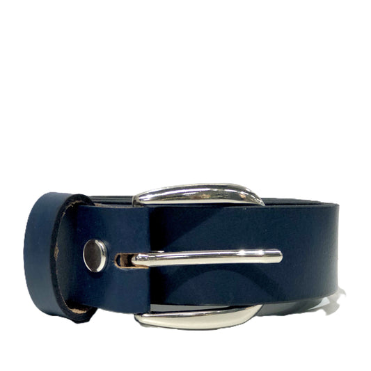 Navy Blue Womens' Leather Belt #BL-S-Navy