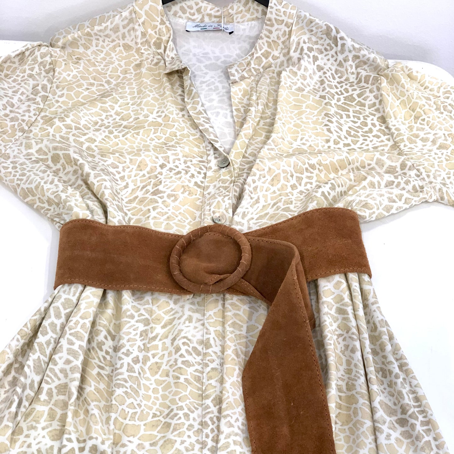 Apple Green Womens' Soft Silky Suede Leather Round Buckle 70mm Wide Dress Belt