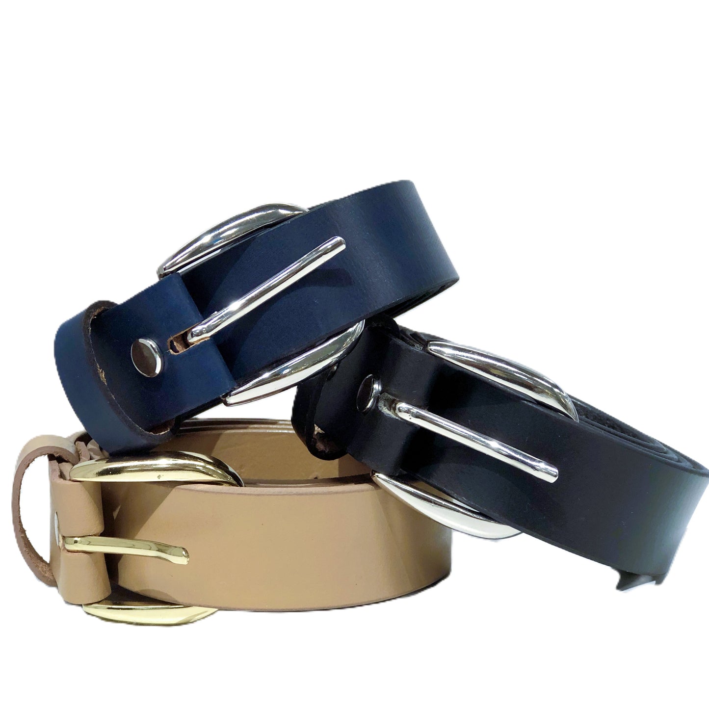 Black Womens' Leather Belt #BL-S-Black