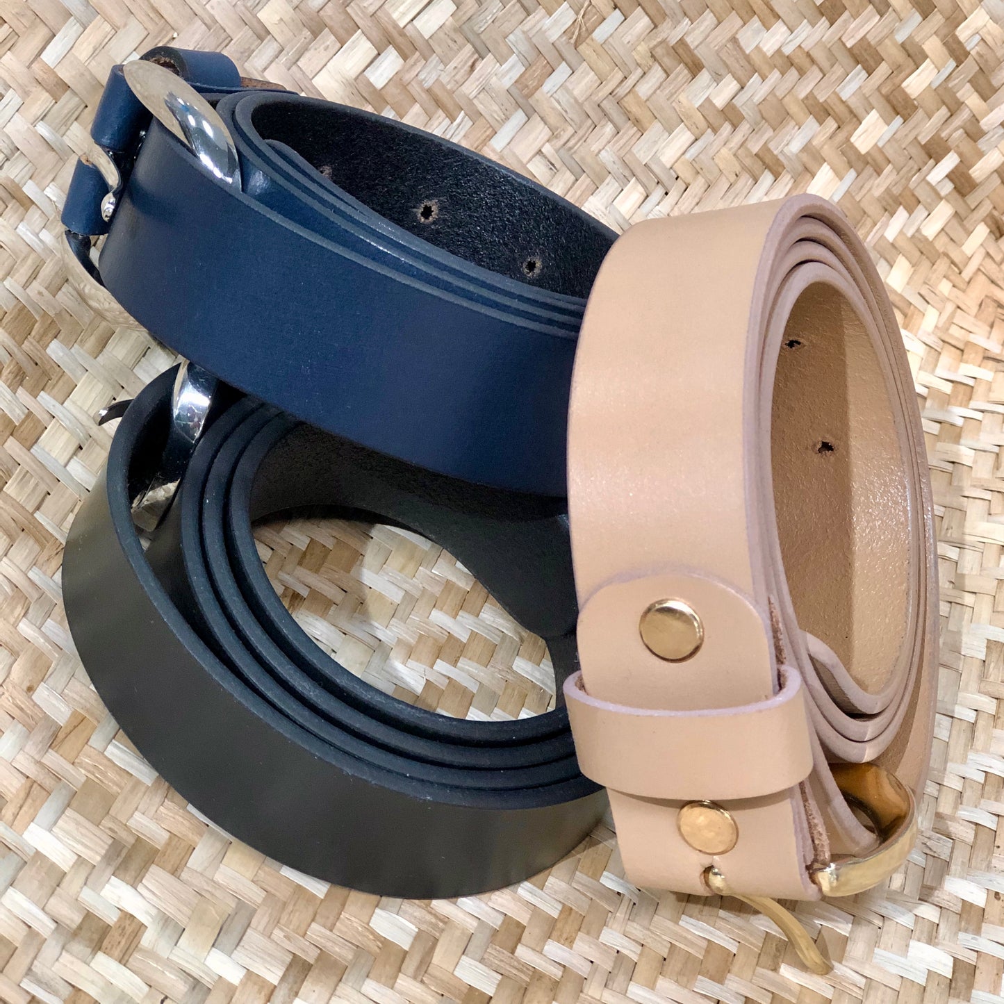 Black Womens' Leather Belt #BL-S-Black