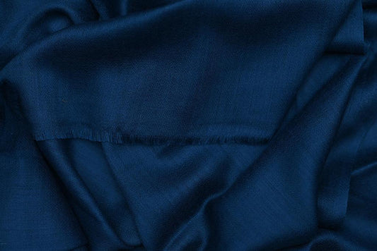 Navy Beautiful Hand Woven Solid Colour Soft Silk Wool Spring Scarf | Stole | Shawl | Wrap