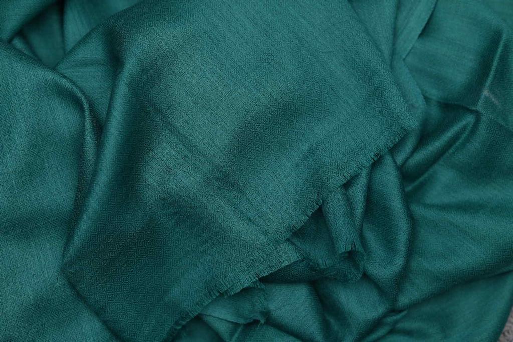 Teal Beautiful Hand Woven Solid Colour Soft Silk Wool Scarf | Stole | Shawl | Wrap