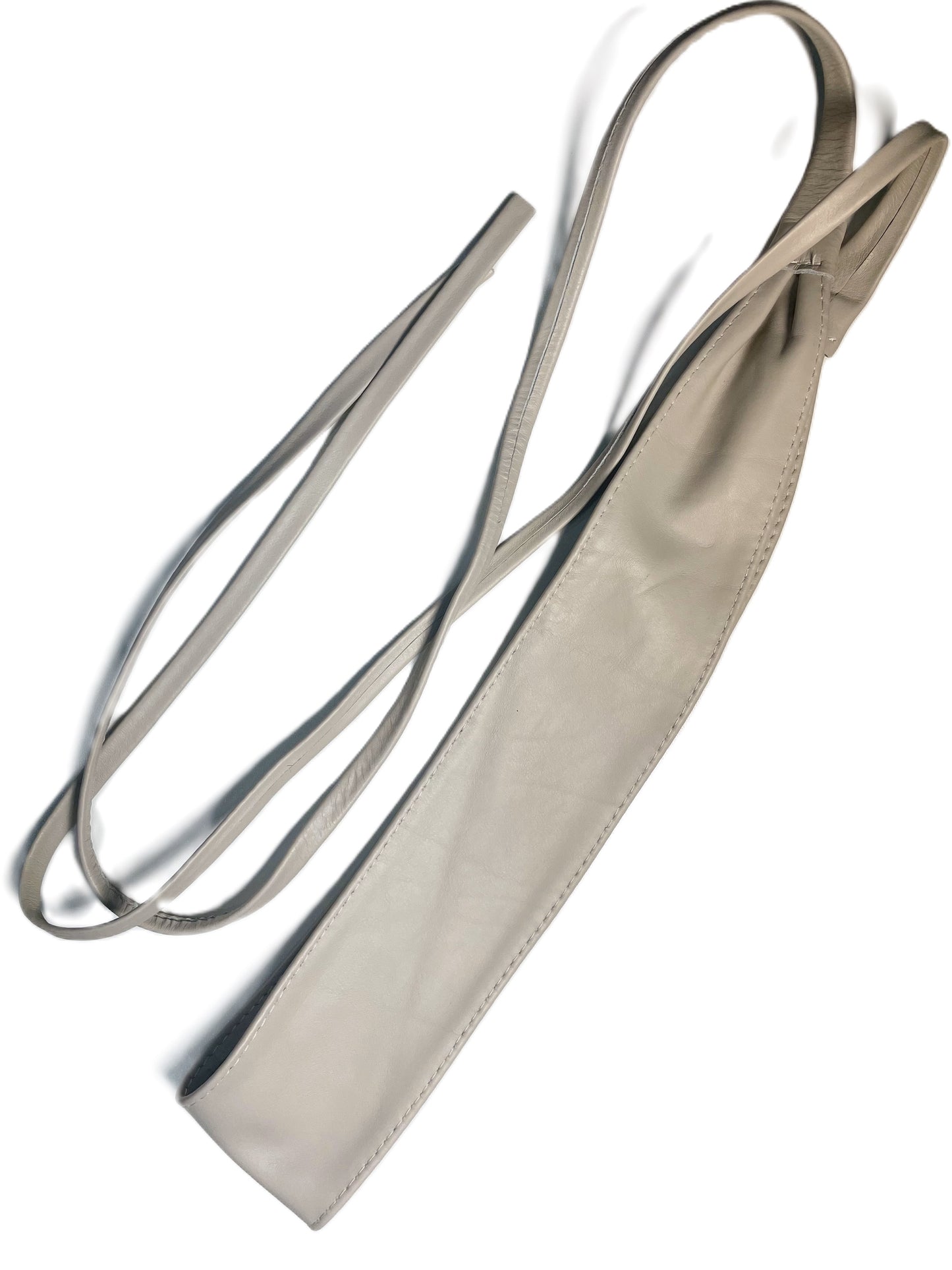 Beige Obi belt soft genuine leather wrap belt | Wide waist belt in genuine leather | Genunine leather wrap around boho dress belt