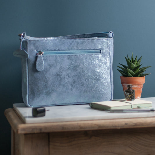 Metallic Magpie Belinda Organizer Bag #LB902 Ice Blue