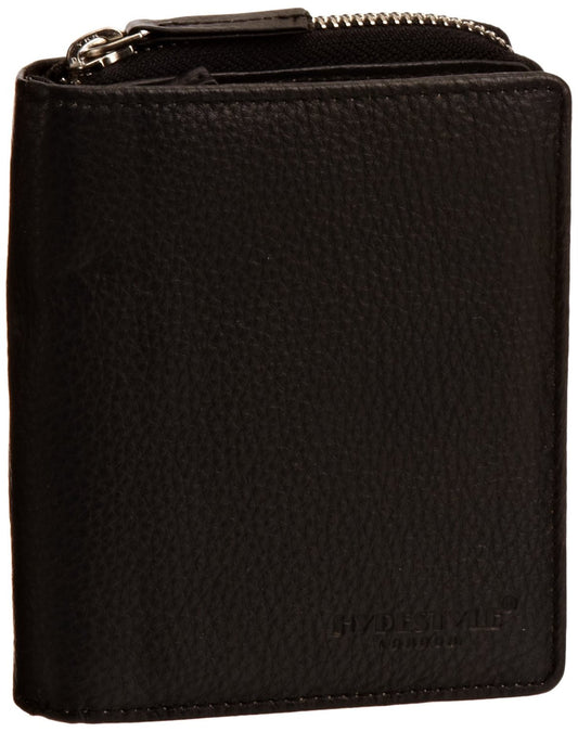 Pratico - women leather trifold wallet #LW01 Black