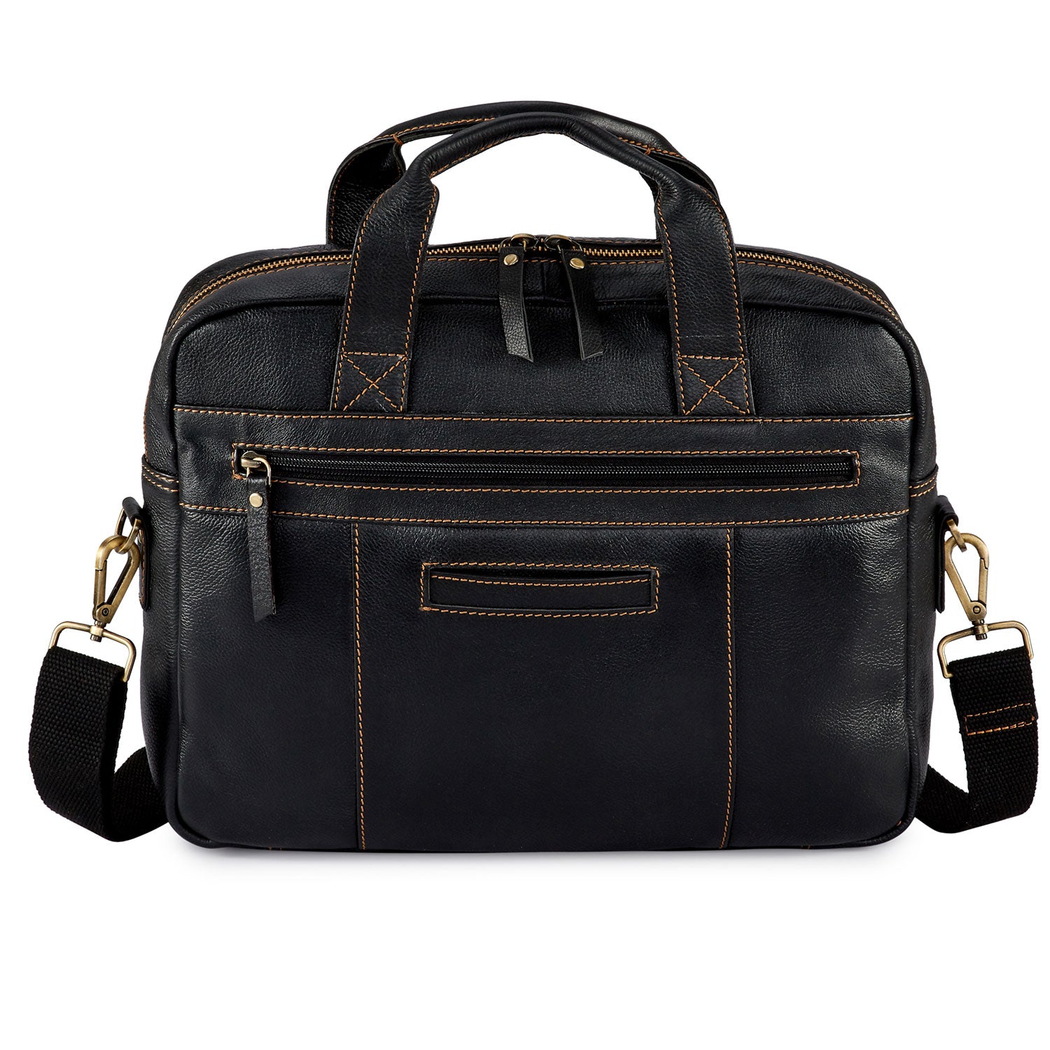 Black Leather Laptop Bag
