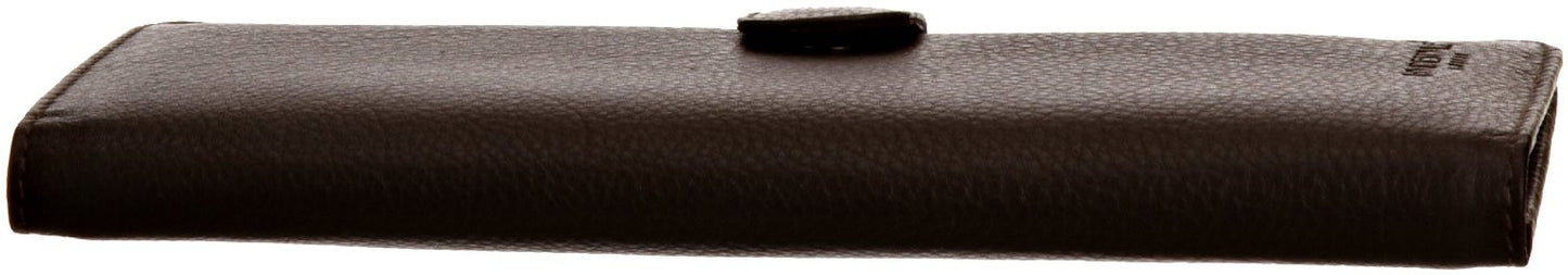 Pratico - women leather 12 card tab  wallet #LW04 Brown