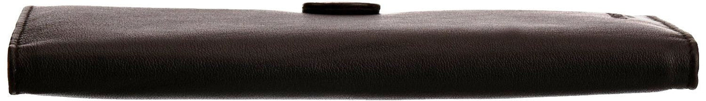 Pratico - women leather 12 card tab wallet #LW04 Black