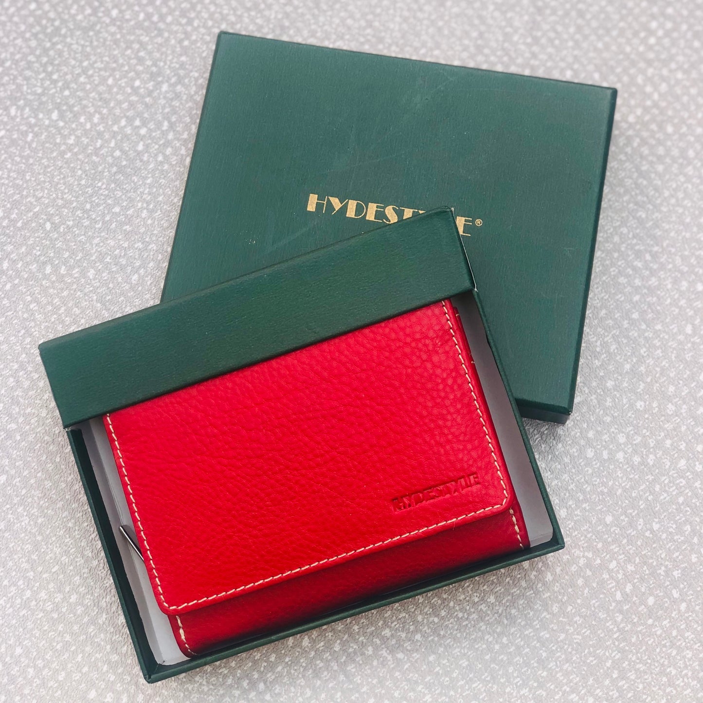 Tilly Leather Ladies Wallet With Key Ring - Red