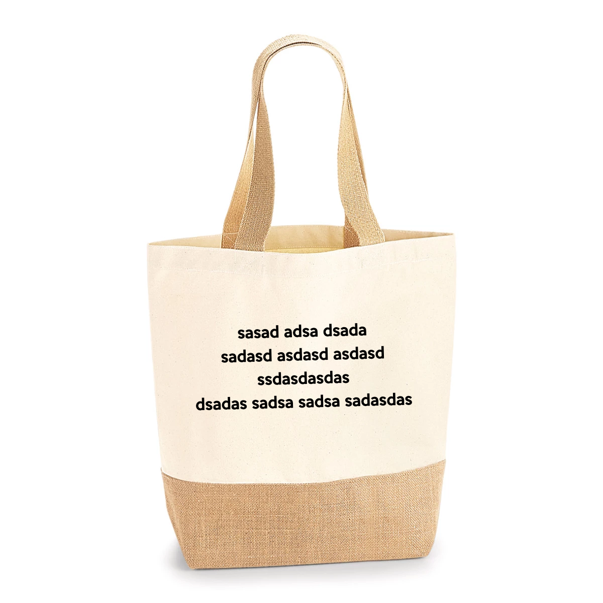 Personalised Jute Base Canvas Shopper
