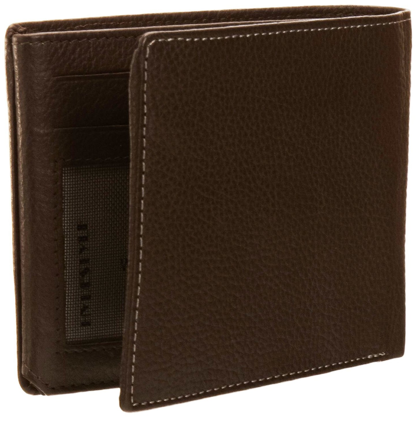 Pratico - mens 17 card leather trifold wallet #GW50 Brown