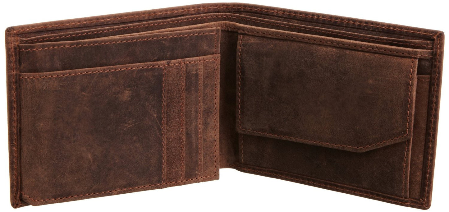 Venator distressed leather trifold coin wallet #GW55