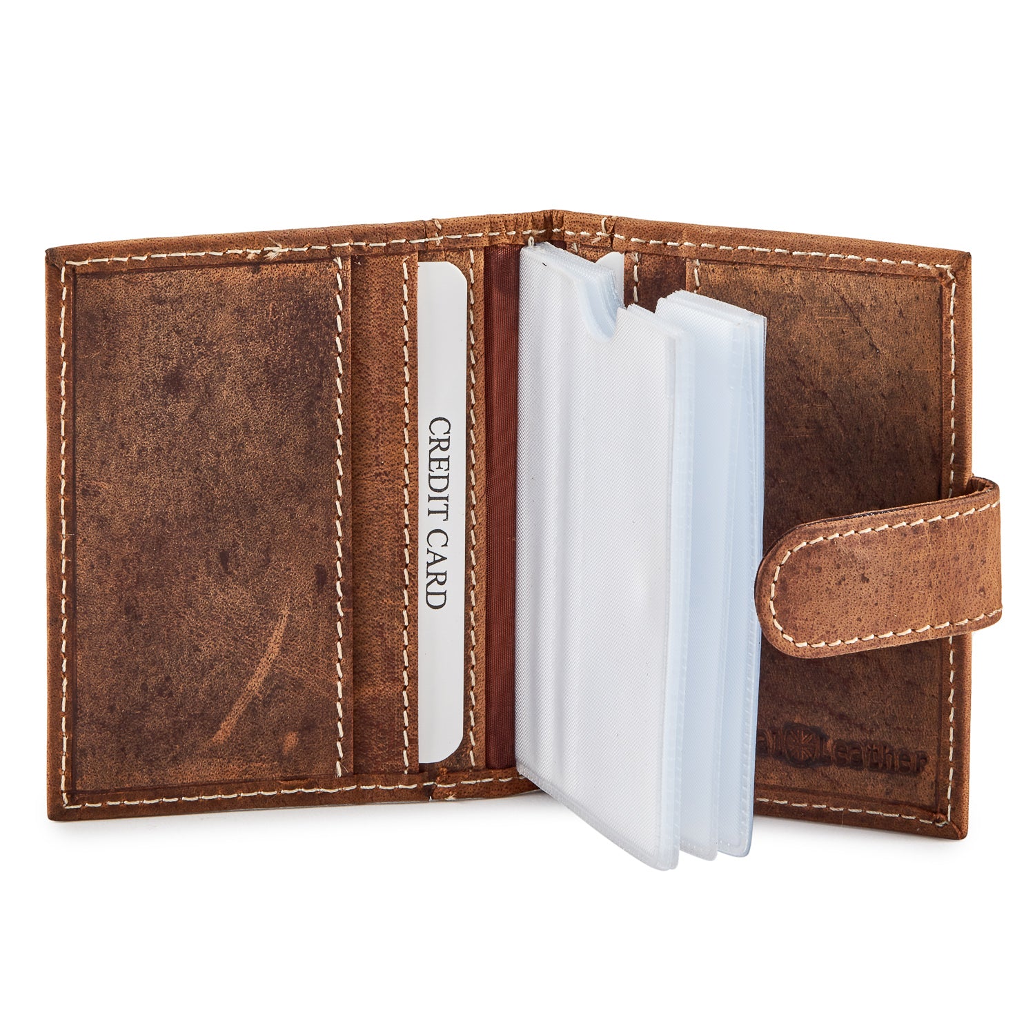 Paulo Genuine Leather Credit Card Holder Wallet For 34 cards with Plastic Sleeves #GW701 Paulo Genuine Leather Credit Card Holder Wallet For 34 cards with Plastic Sleeves #GW701