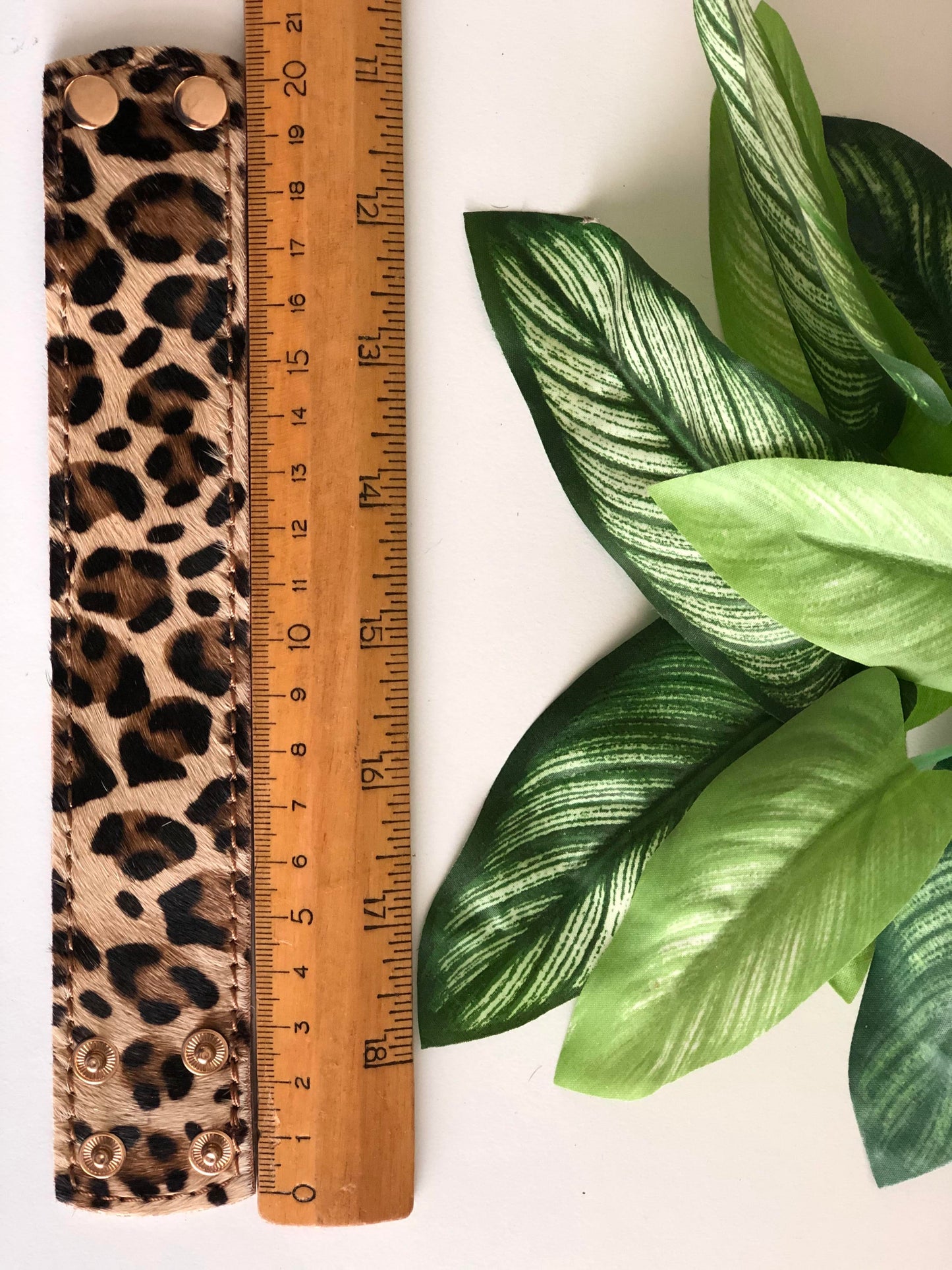 Leather Pony Hair Cuff / Bracelet - Cow