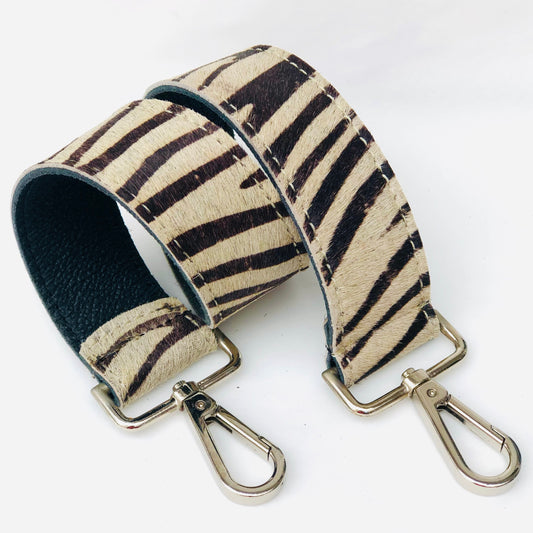 Zebra Print Hobo Shoulder Strap Pony Skin Replacement