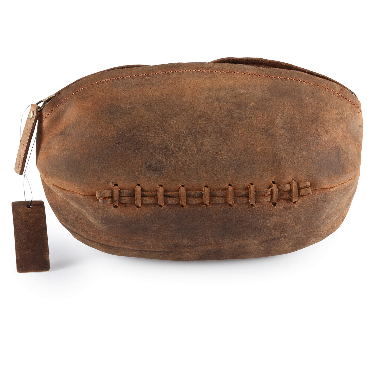Hydestyle Venator Distressed Leather Rugby Ball Wash Bag  #TW13