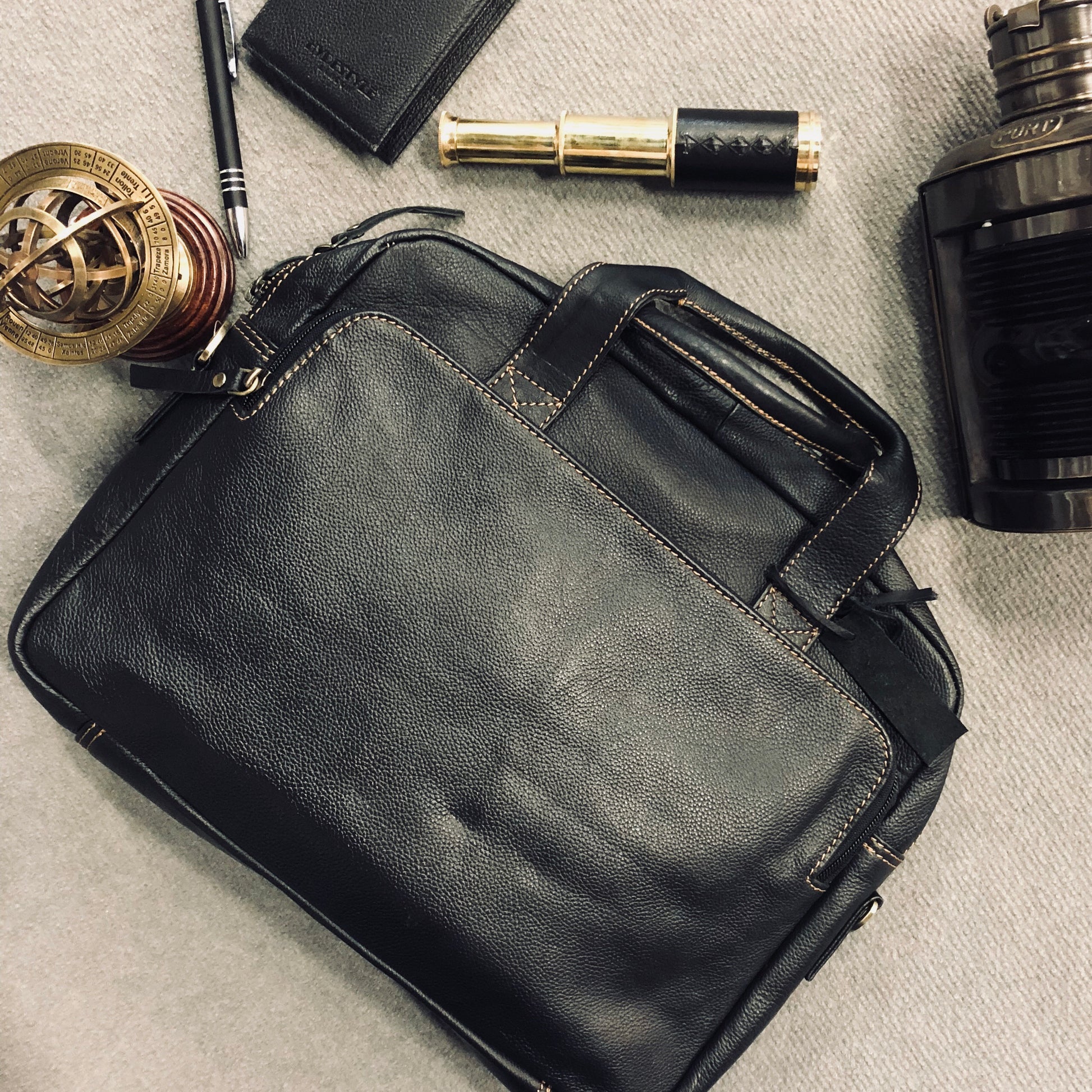 Front side of Black Laptop Bag