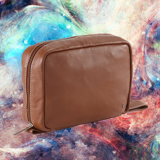 Tan Toiletry Bag