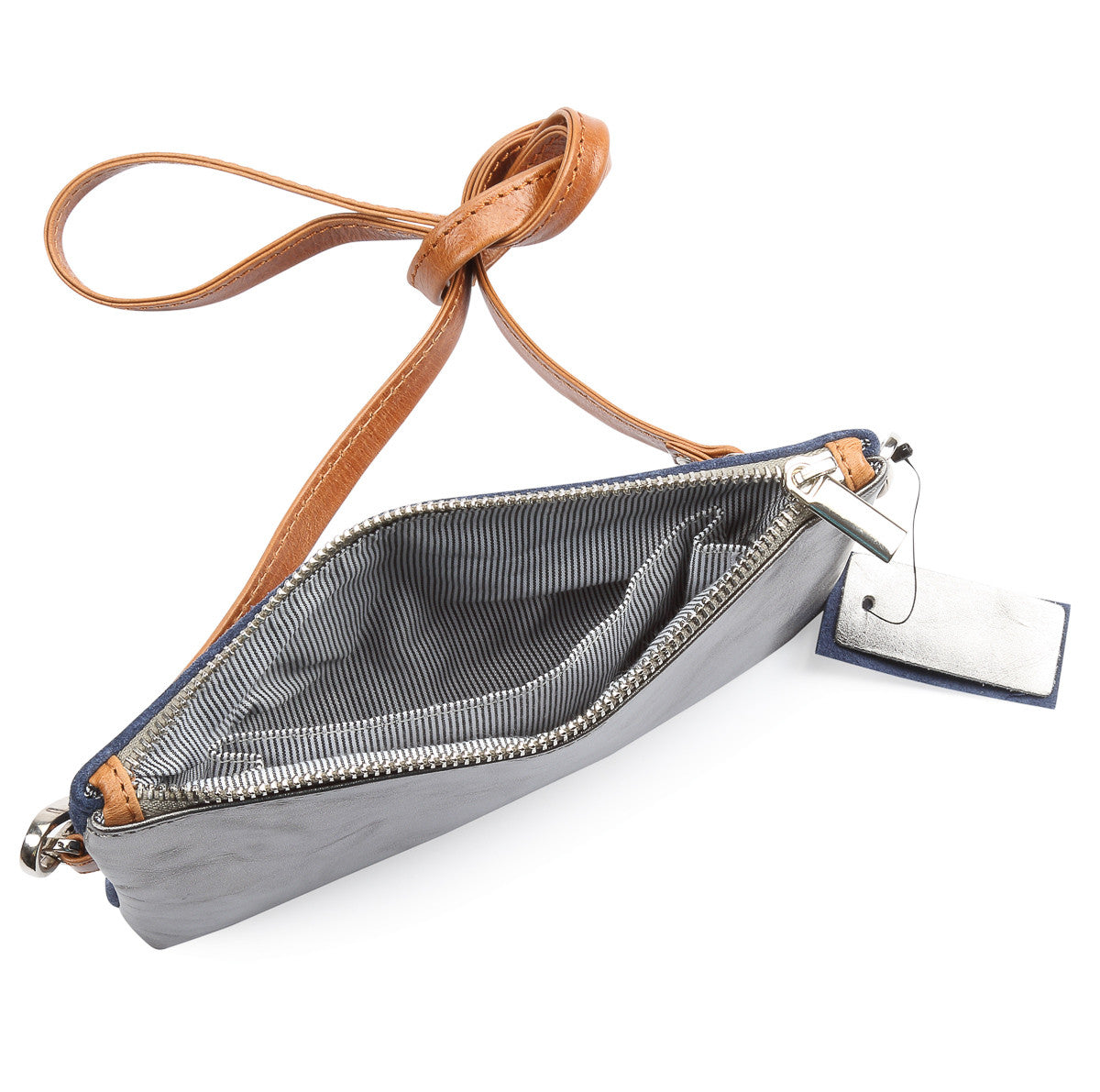 Metallic Rimor Apple Clutch Bag #LB76 pewter