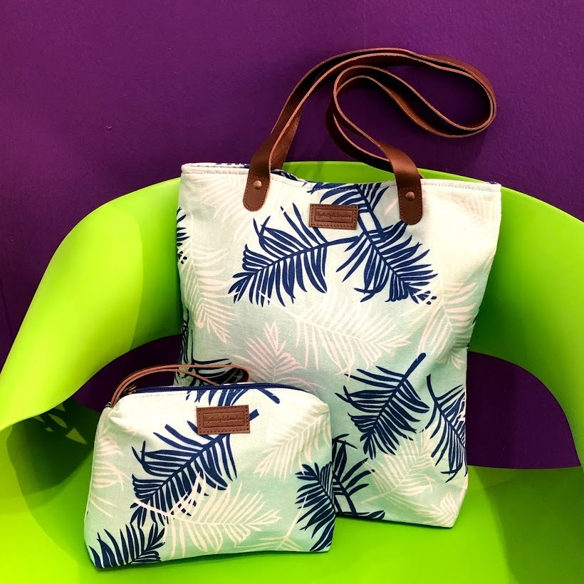 Palm Leaf Canvas Tote Bag LB406-Palm