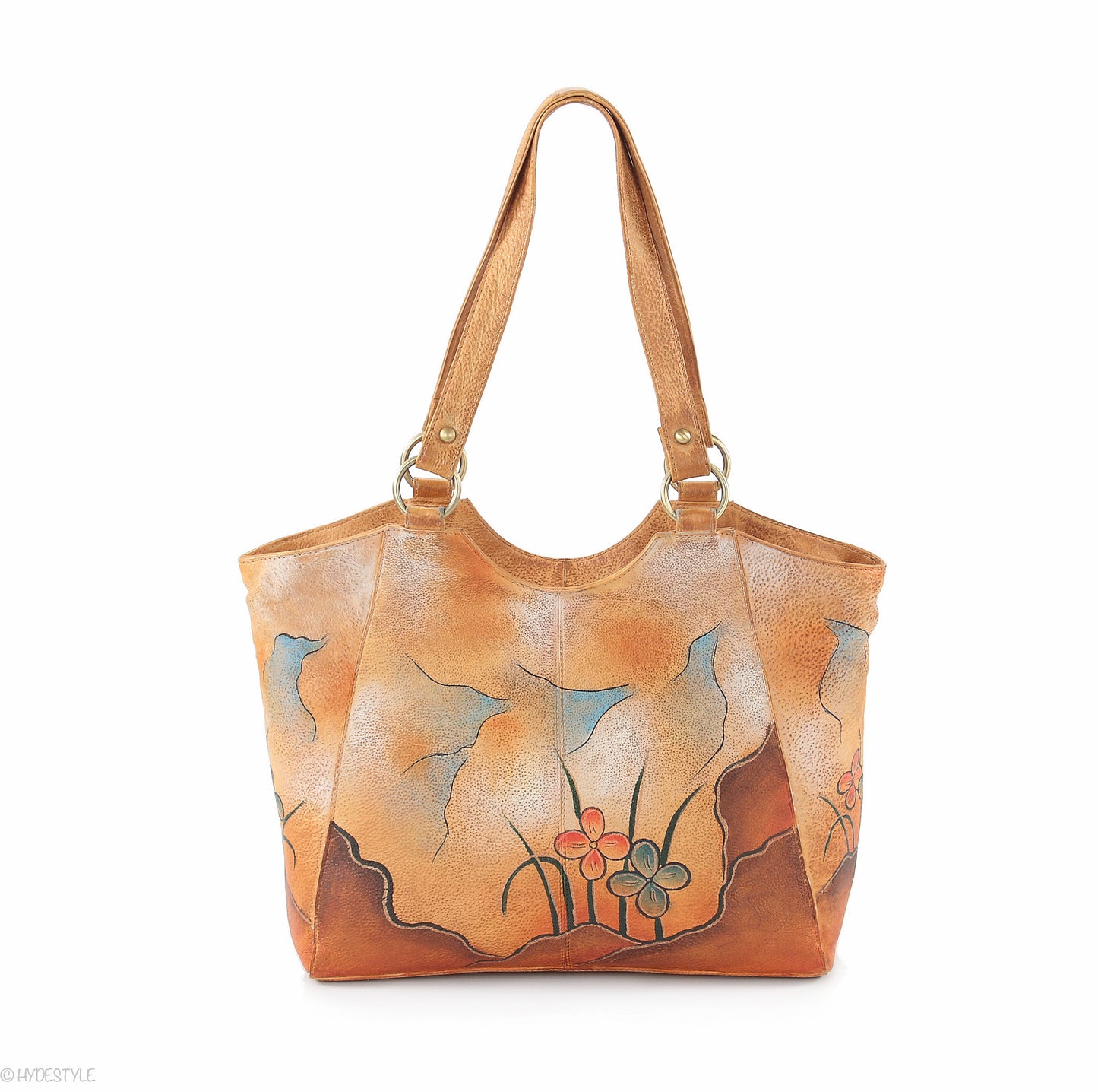 Picta Manu hand painted leather shopper bag #LB20 Tower Bridge
