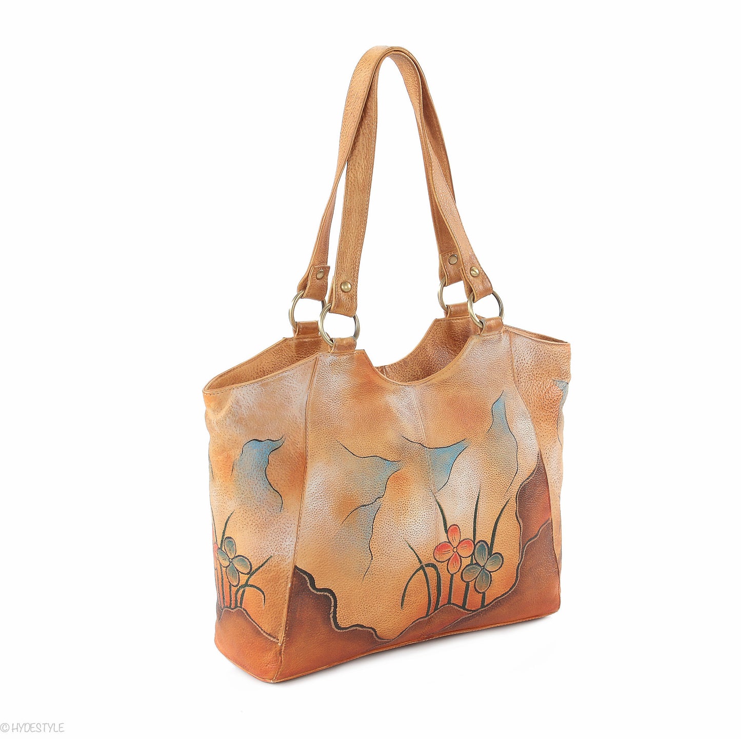 Picta Manu hand painted leather shopper bag #LB20 Tower Bridge