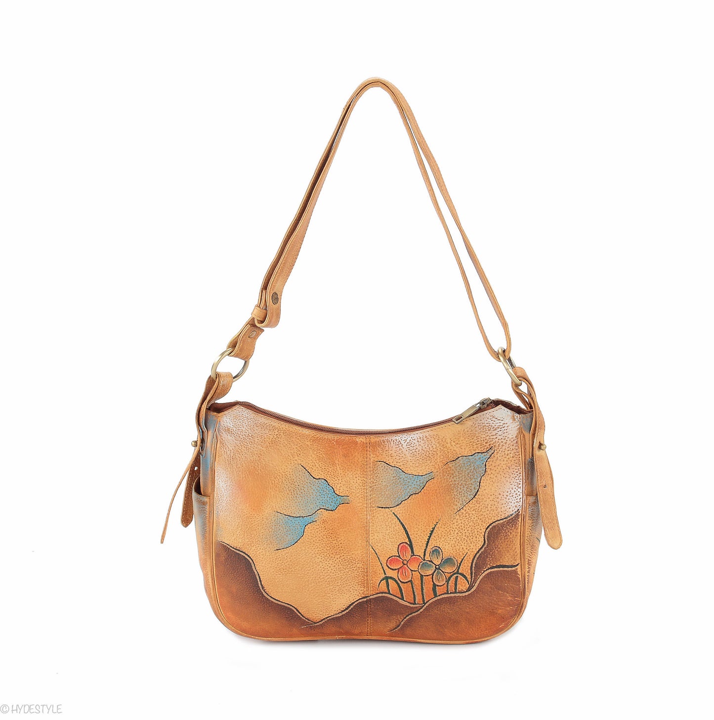 Picta Manu hand painted leather hobo bag #LB21 Tower Bridge