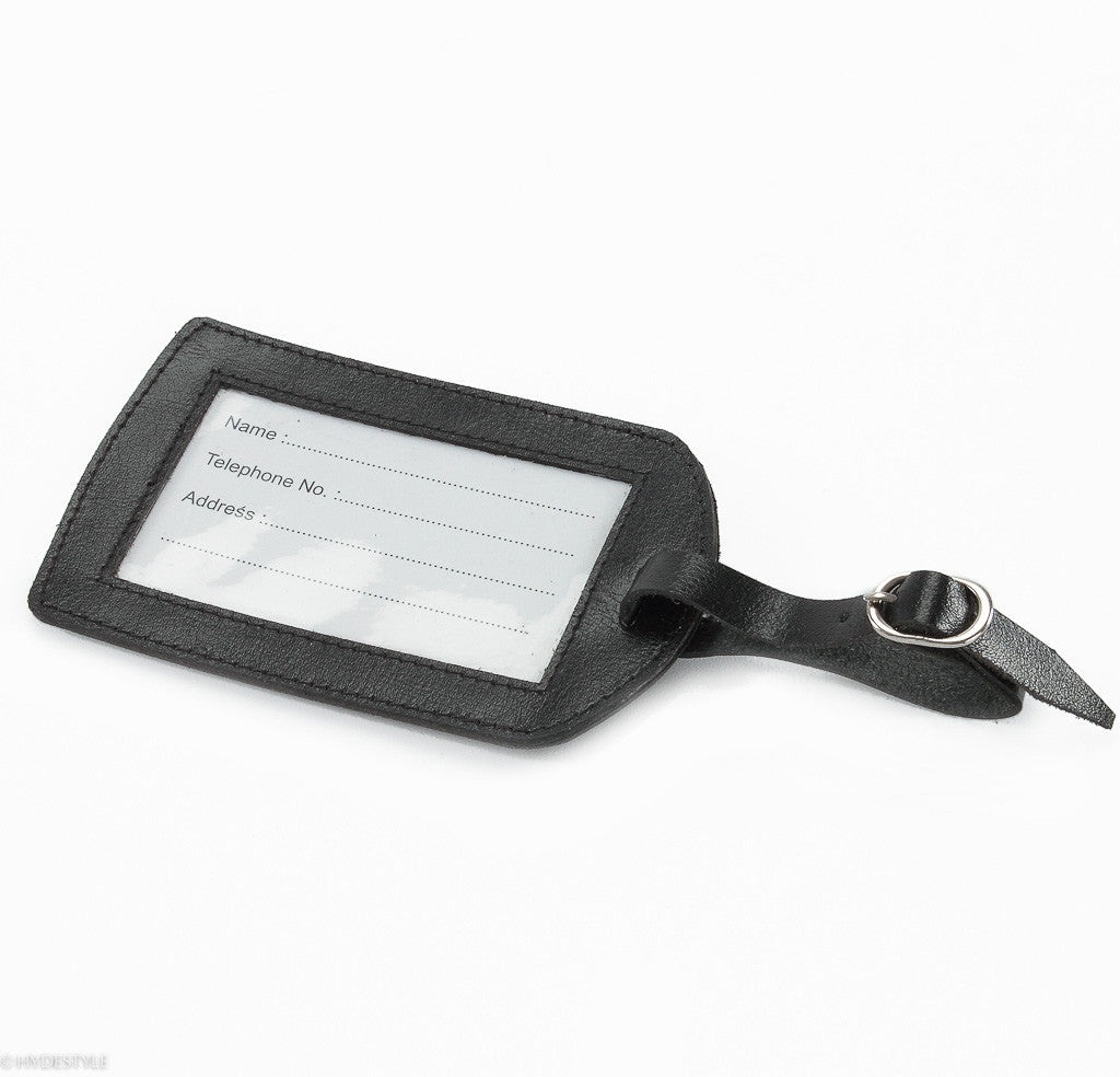 Trenz leather luggage tag  #TW03 Black