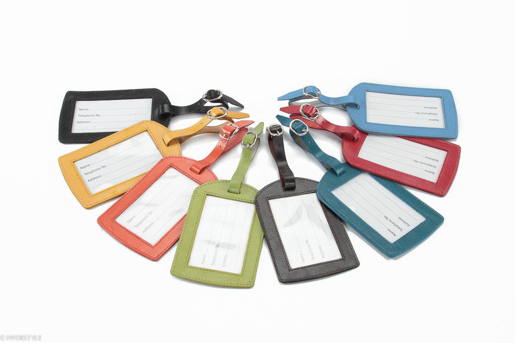 Trenz leather luggage tag  #TW03 Orange