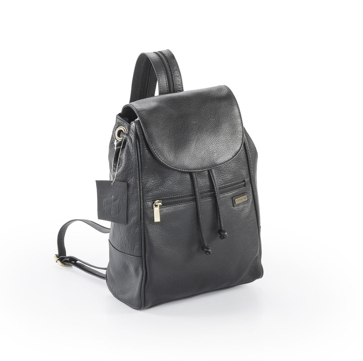 Pratico - piccolo leather backpack #UM35 Black