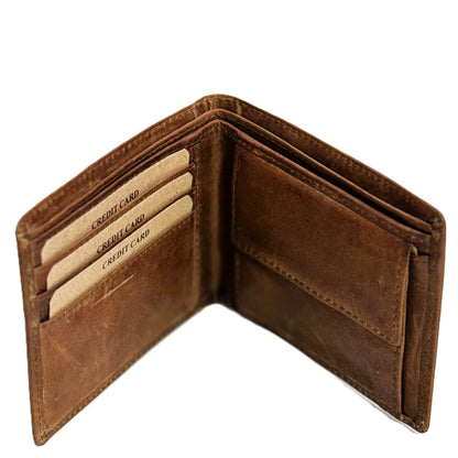 Paulo Genuine Distressed Leather Classic Coin Wallet #702