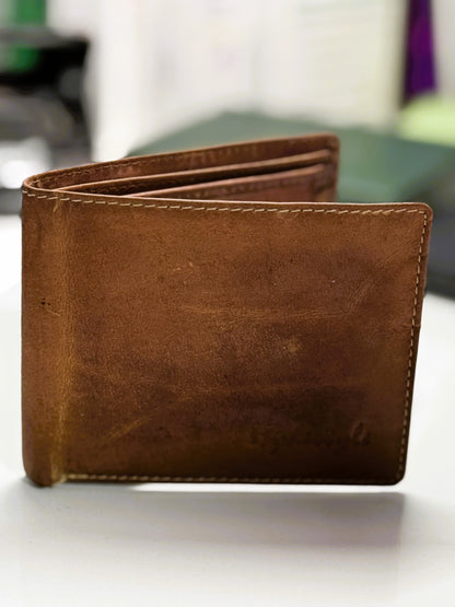 Paulo Genuine Distressed Leather Classic Coin Wallet #702