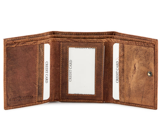 Paulo Distressed Leather Mens' Trifold Wallet #GW703