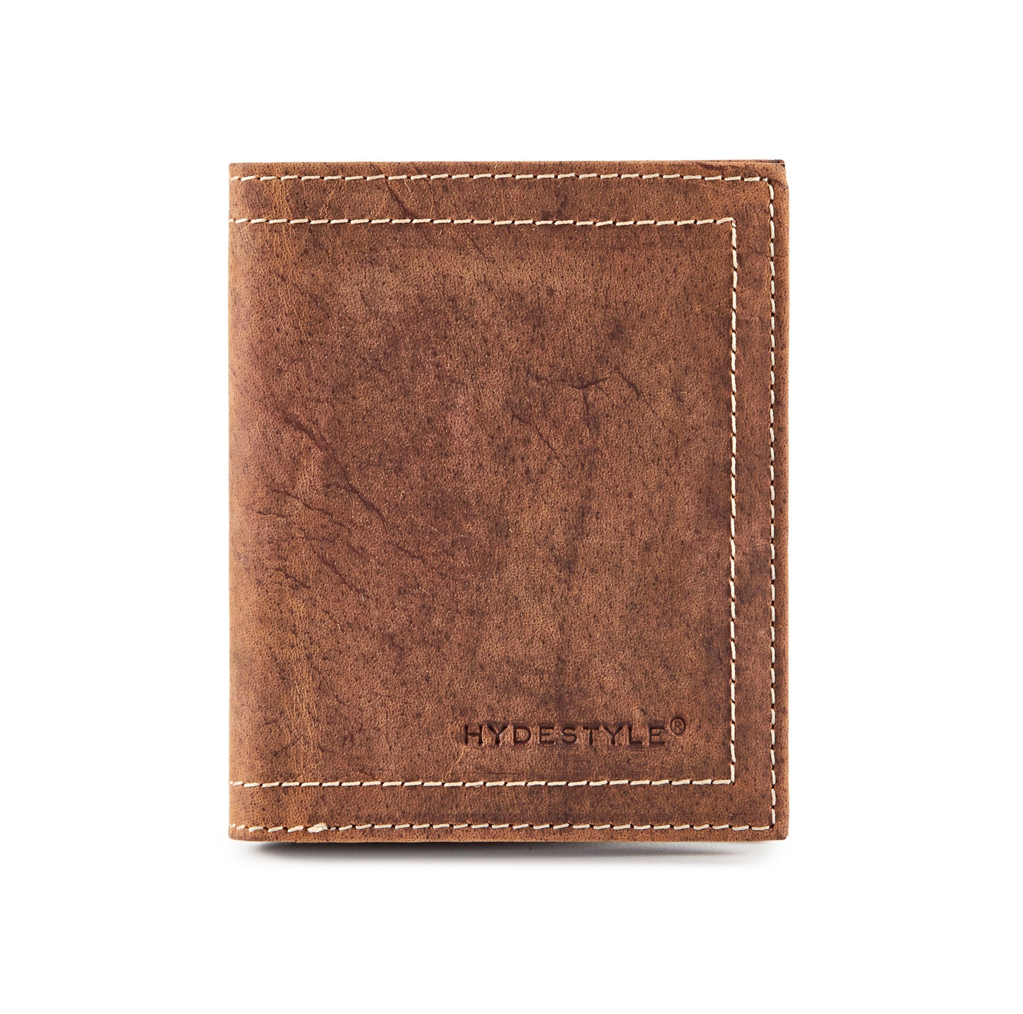 Paulo Distressed leather men's bi-fold coin wallet #GW705