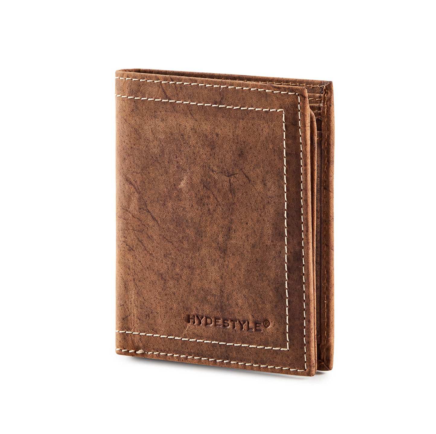 Paulo Distressed leather men's bi-fold coin wallet #GW705