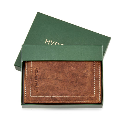 Paulo Distressed leather men's bi-fold coin wallet #GW705