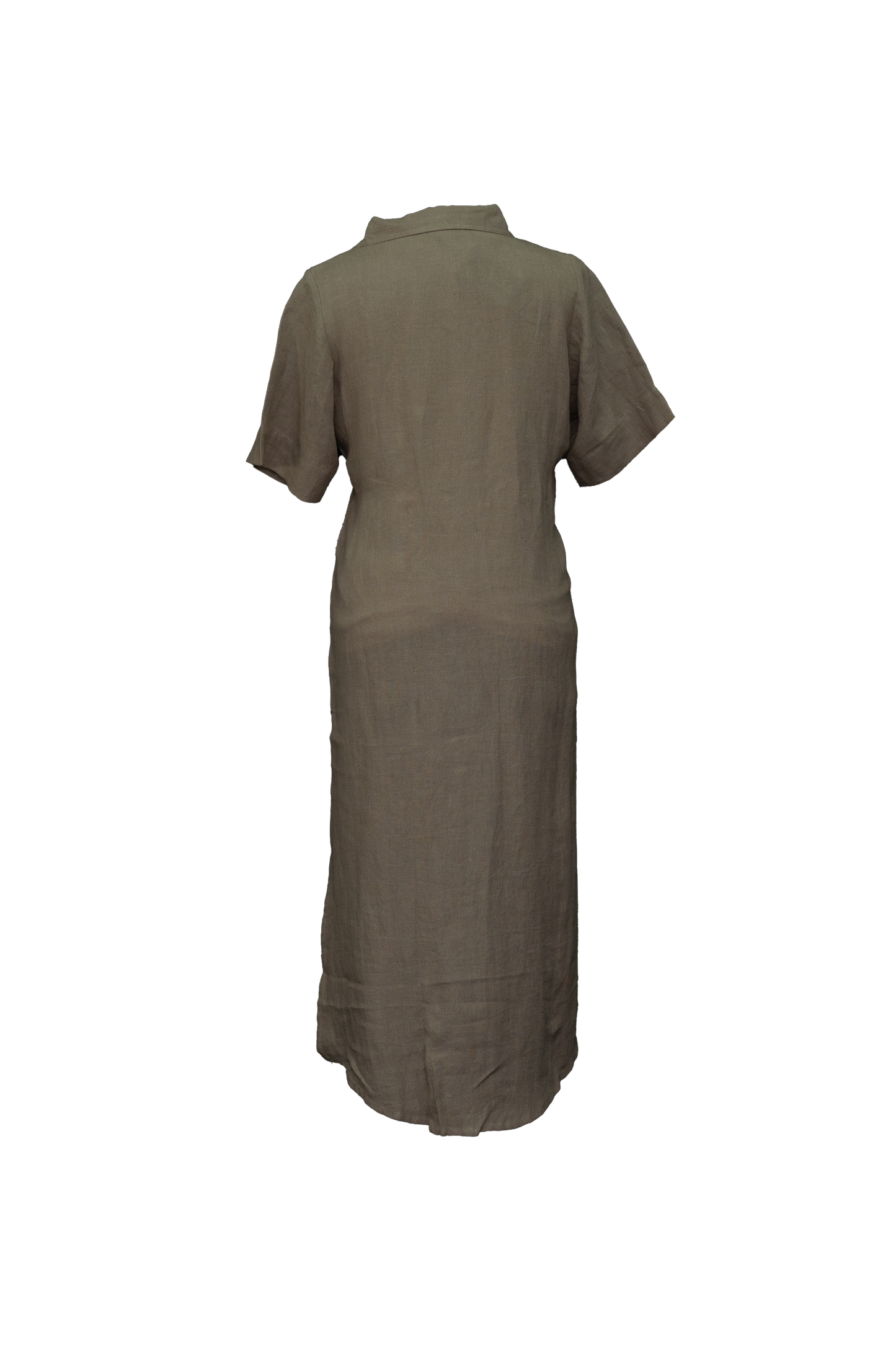 Linen Short Sleeve Shirt Dress #TLC-D-1005