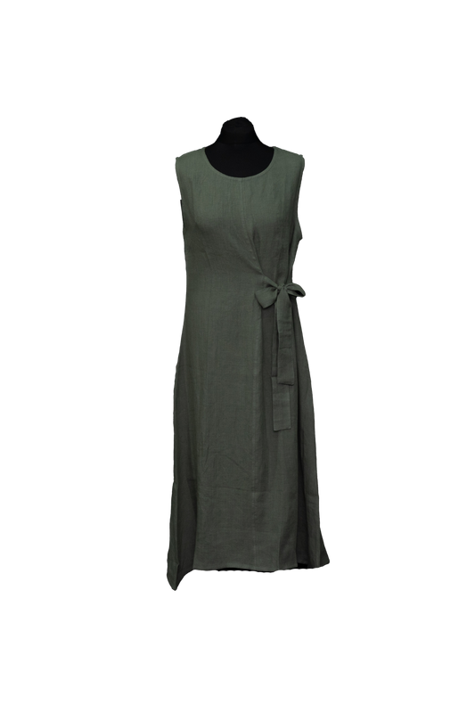 Linen One Size Tie Up Dress #TLC-D-1002