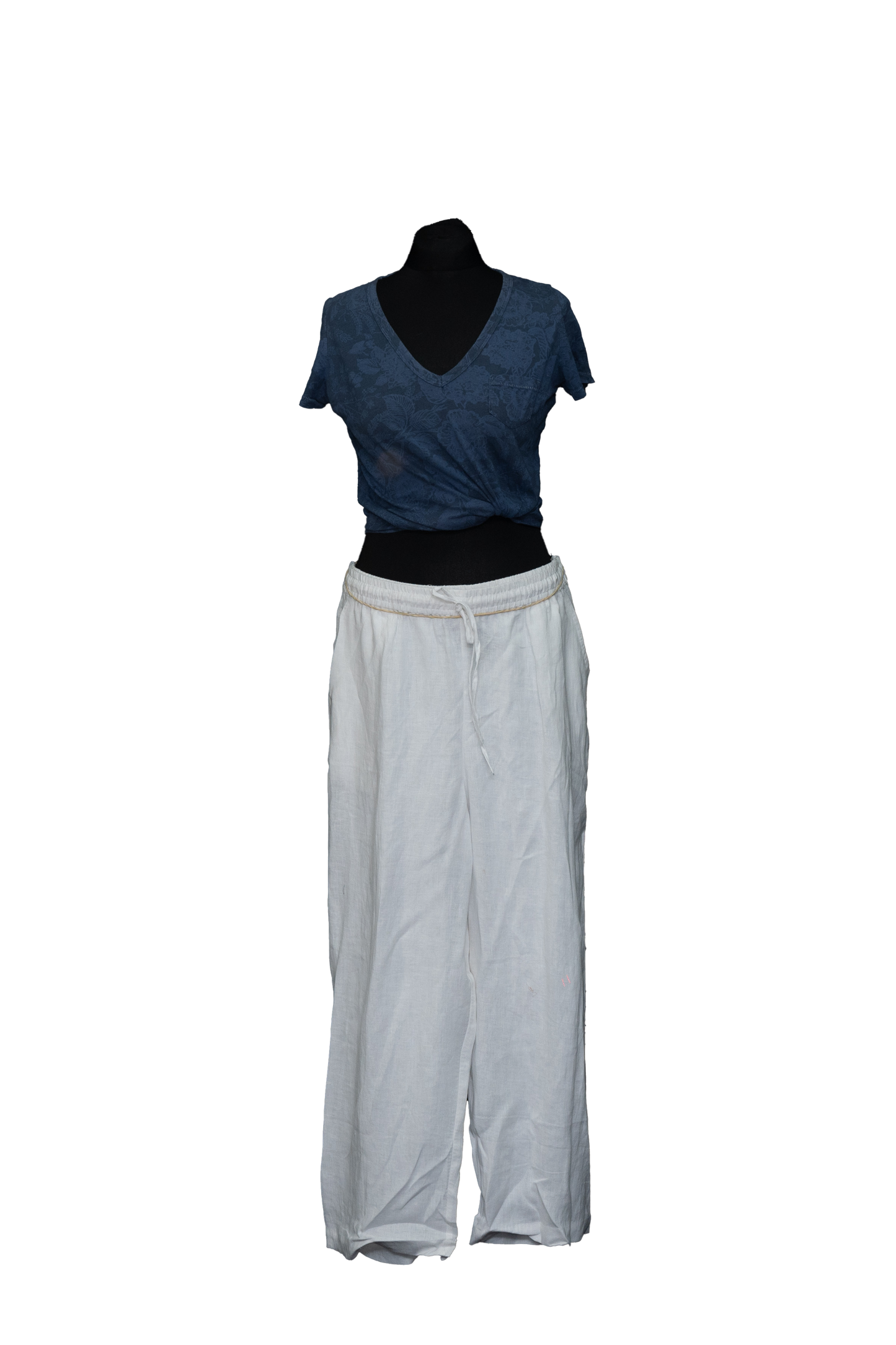 Linen Wide Drawstring Pants / Trouser #TLC-P-1006