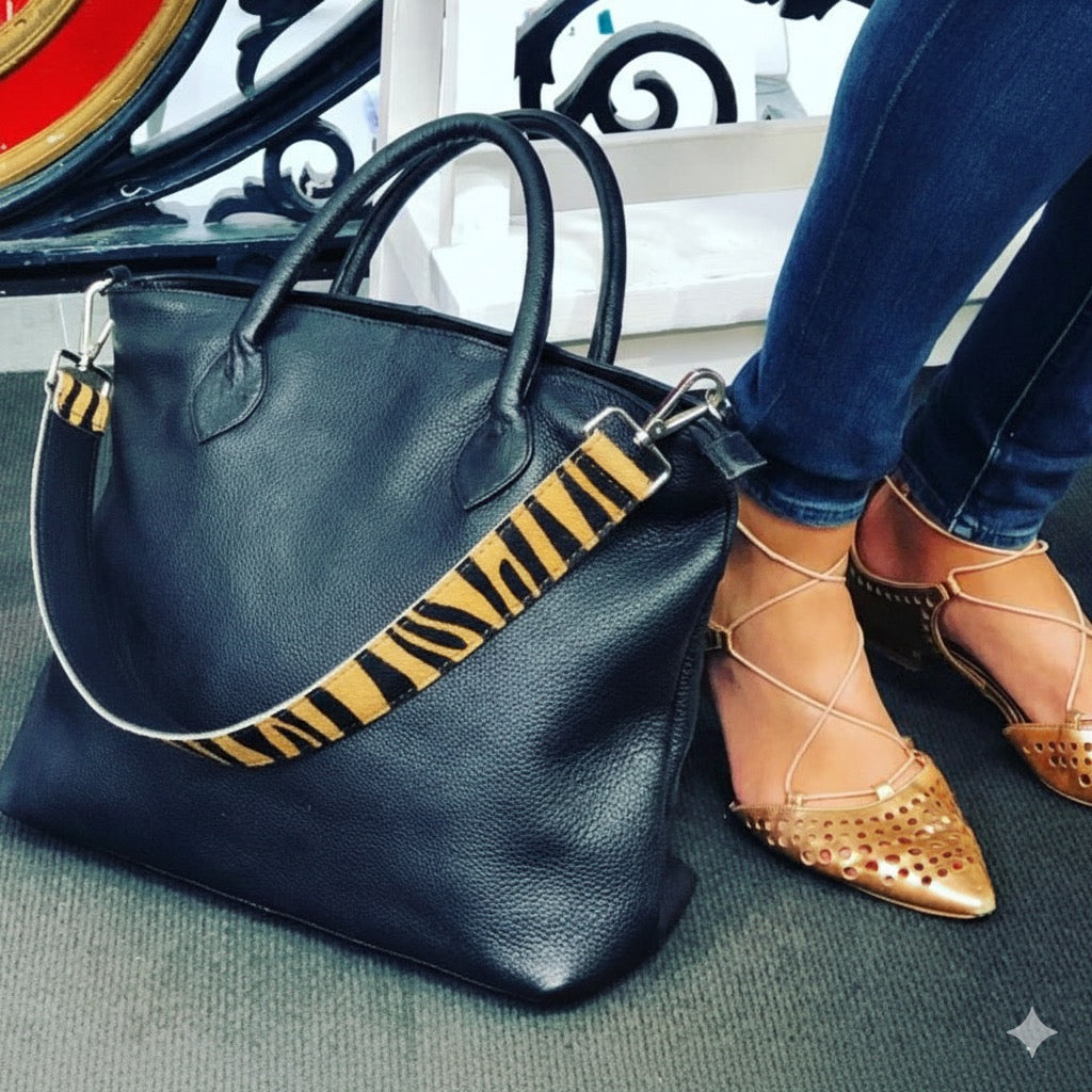 Tiger Print Hobo Shoulder Strap Pony Skin Replacement RS400