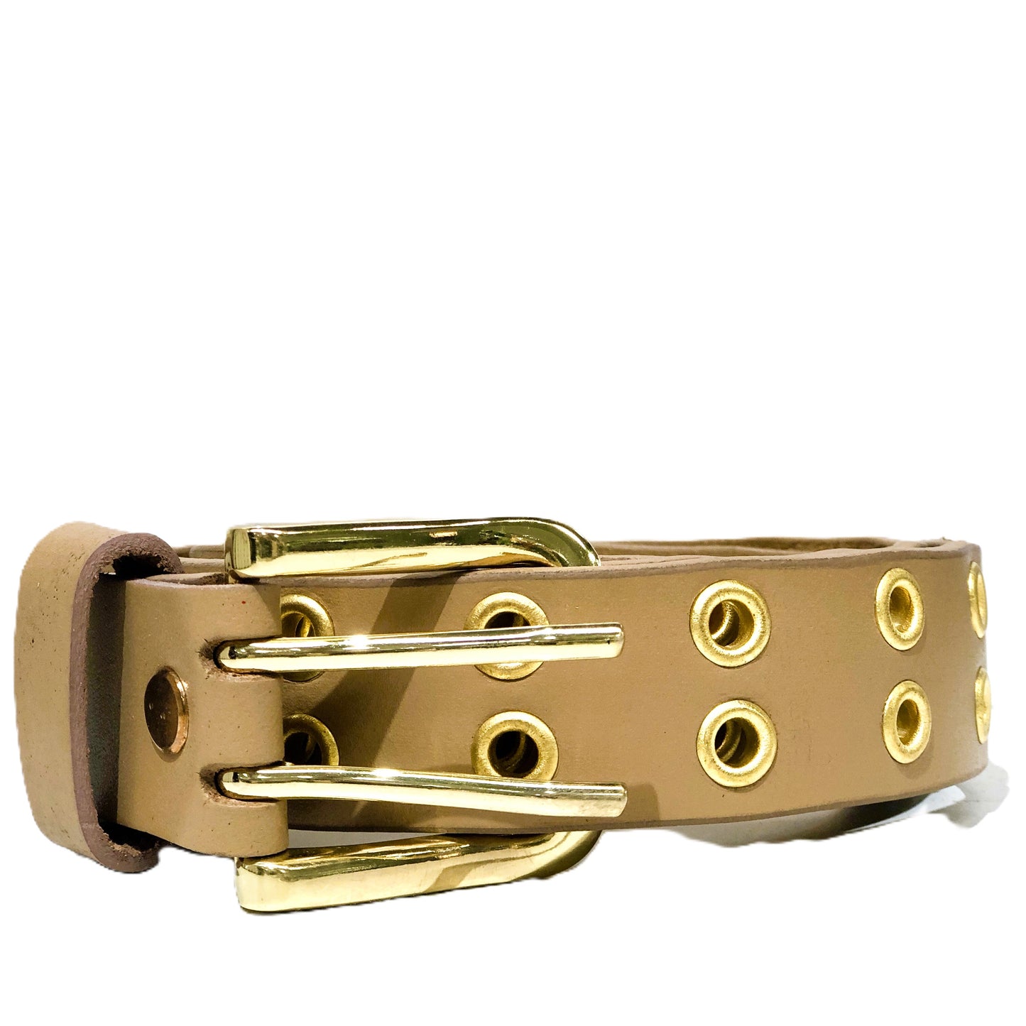 Eyelet Classic Beige Womens' Leather Belt