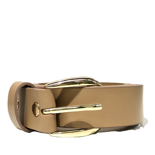 Beige Womens' Leather Belt #BL-S-Beige