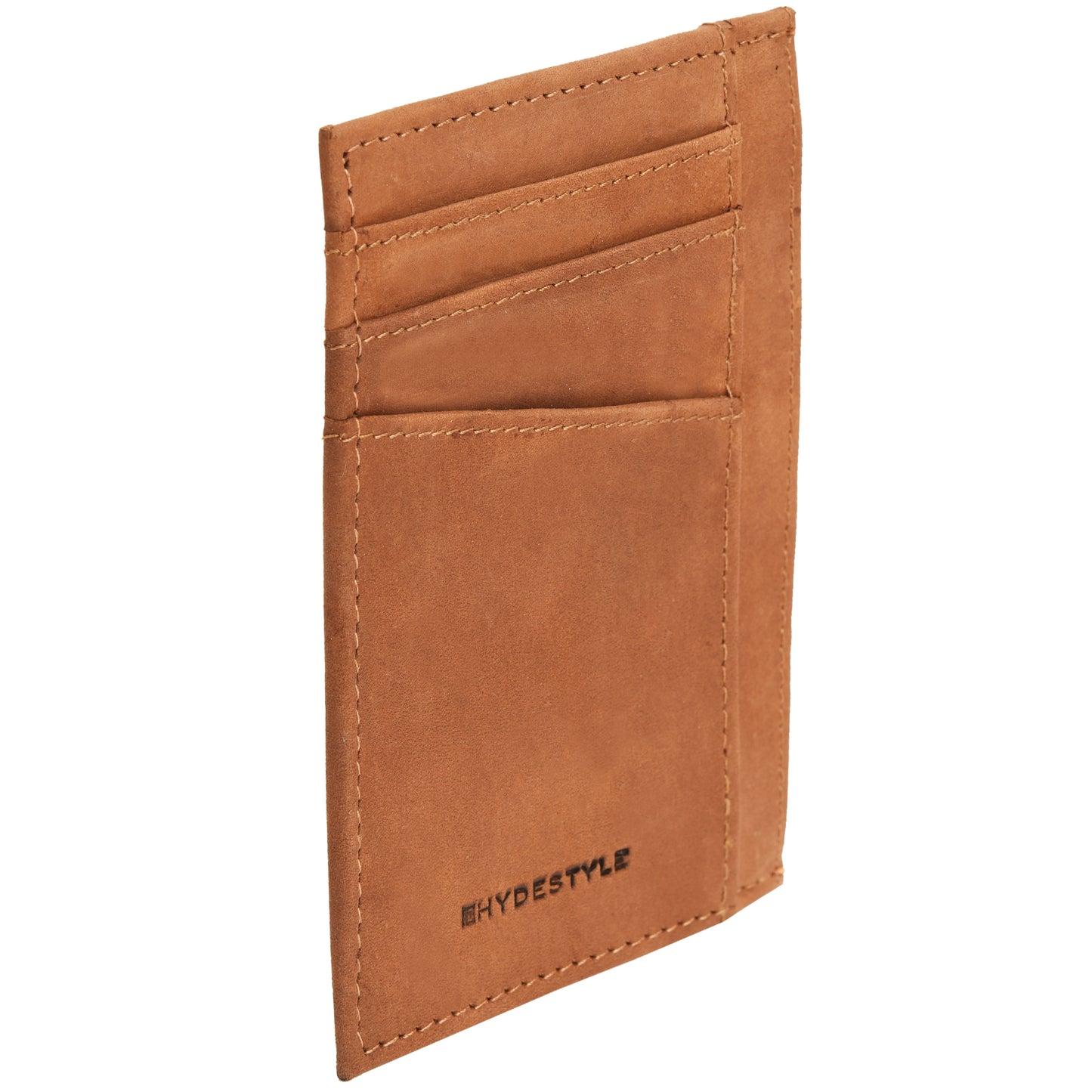 RFID Genuine Leather Slim Card Wallet with Coin Section Safari#CC03 Tan