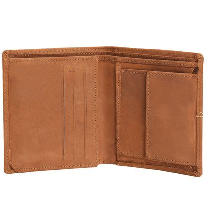 RFID Leather Mens' Bifold Slim Wallet #GW822 Tan