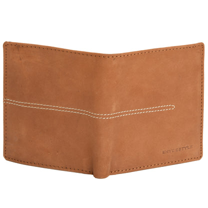 RFID Leather Mens' Bifold Slim Wallet #GW822 Tan